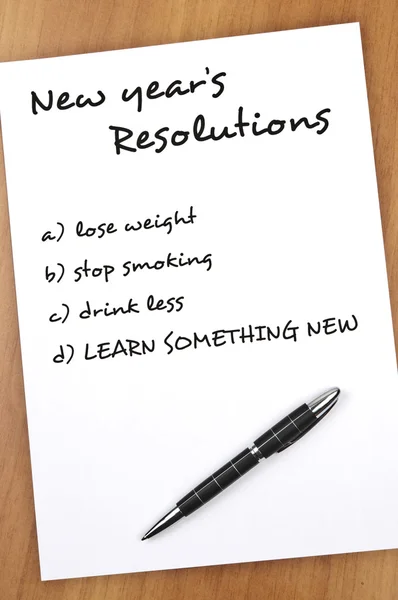 Nieuwjaar resoluties — Stockfoto
