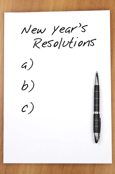 Empty new year resolutions — Stock Photo, Image