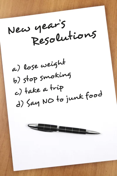 New year resolutions — Stock Photo, Image