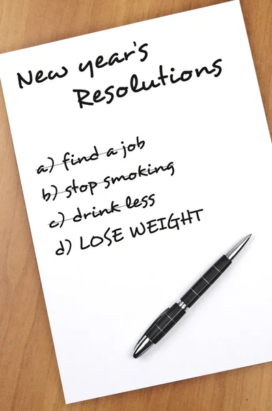 Resoluções de ano novo — Fotografia de Stock
