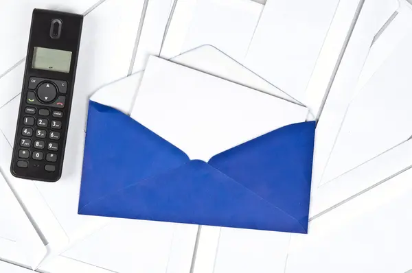 青色の封筒 — ストック写真