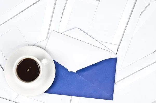 Envelope azul — Fotografia de Stock