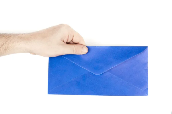 Envelope in male hand — Stock Photo, Image