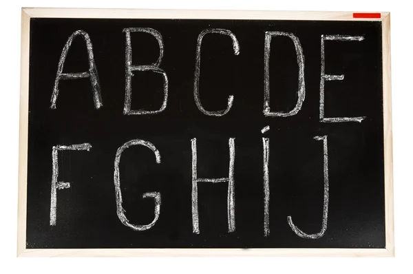 Buchstaben auf Tafel — Stockfoto