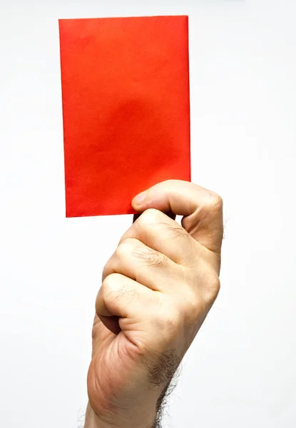 Cartão vermelho — Fotografia de Stock
