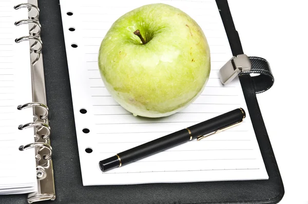 stock image Notebook and apple