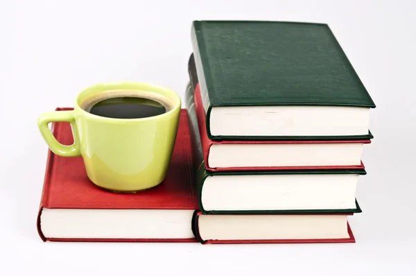Könyvek és kávé — Stock Fotó