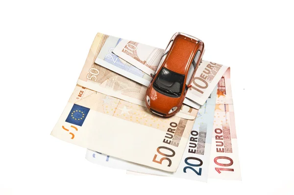 Carro e dinheiro — Fotografia de Stock