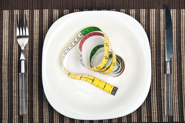 stock image Cm ruler on food plate