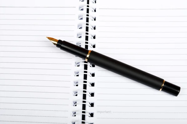 Notizbuch und Kugelschreiber — Stockfoto