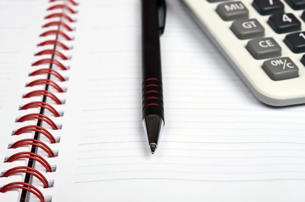Notebbok och penna — Stockfoto