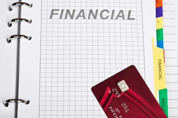 Credit card and notebook — Stock Photo, Image