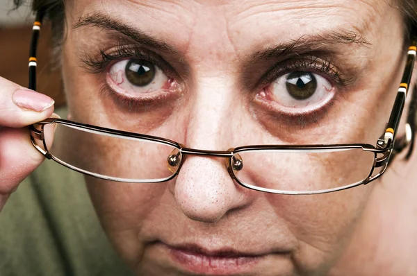 Gafas de ojo mujer — Foto de Stock