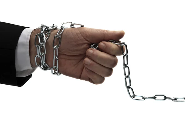 Hand with chain — Stock Photo, Image