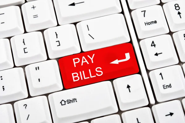 Pay bills key — Stock Photo, Image