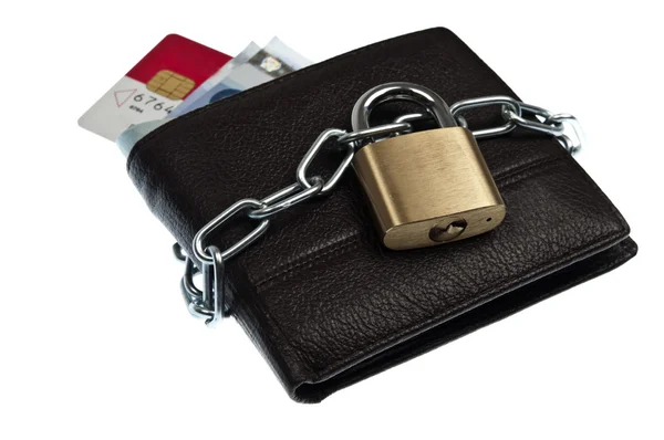 Plånbok låst — Stockfoto