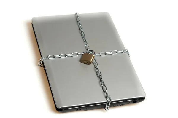 Ноутбук заблокирован — стоковое фото