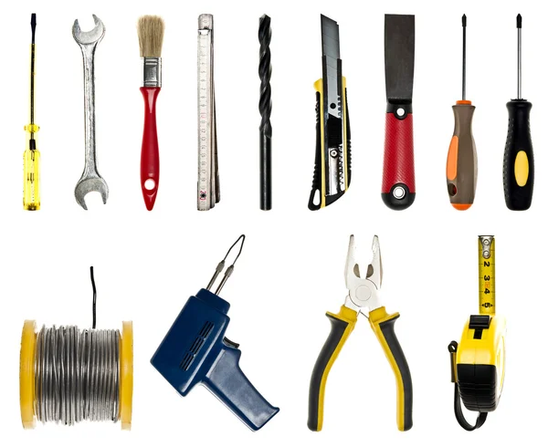 Collage fo hand tools — Stock Photo, Image