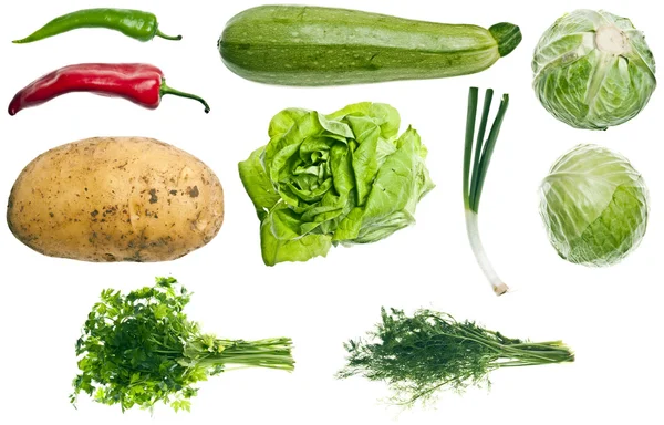 Collage van groenten — Stockfoto
