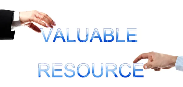 Valuable resource words — Stock Photo, Image