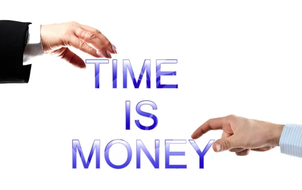 Zeit ist Geld Worte — Stockfoto