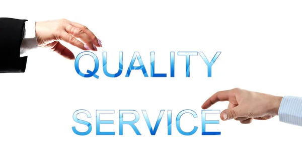 Kwaliteit service woorden — Stockfoto
