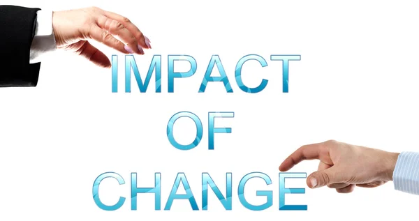 Impacto das palavras de mudança — Fotografia de Stock