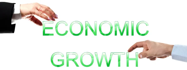 Οικονομική ανάπτυξη λέξεις — Φωτογραφία Αρχείου