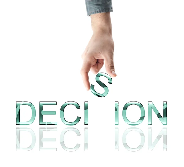 Palabra de decisión — Foto de Stock
