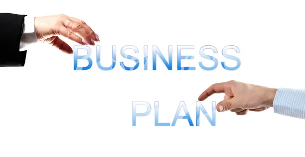 Слова бизнес плана — стоковое фото