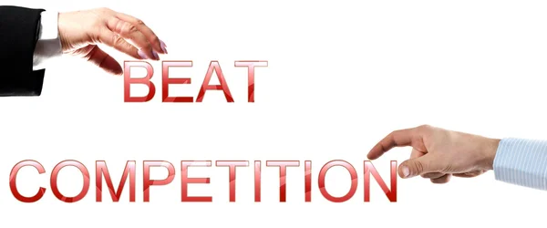 Beat competition words — Stock Photo, Image