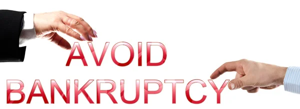 Avoid bankruptcy words — Stock Photo, Image