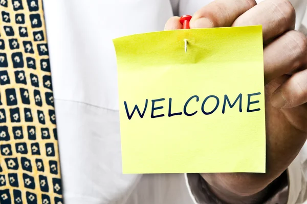 Welcome notice — Stock Photo, Image