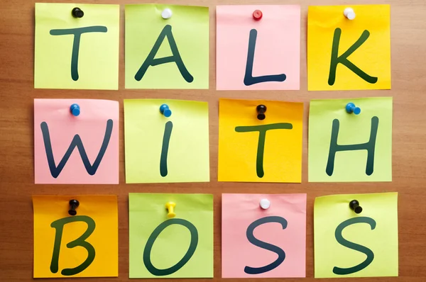 Talk with boss reminder — Stock Photo, Image