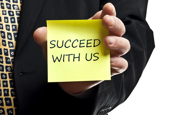 Succeed with us — Stock Photo, Image