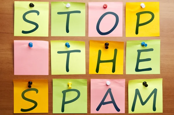 Pare o spam — Fotografia de Stock
