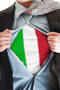 Italy flag on shirt clipart