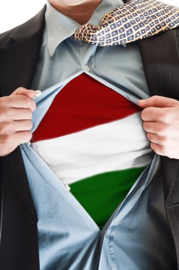 Hungary flag on shirt