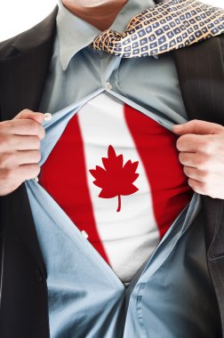 Canada flag on shirt clipart