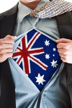 Australia flag on shirt clipart