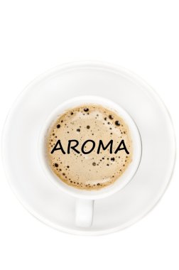 üzerinde kahve aroması