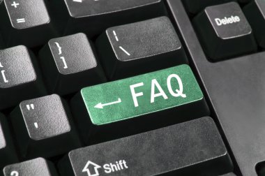 FAQ key clipart