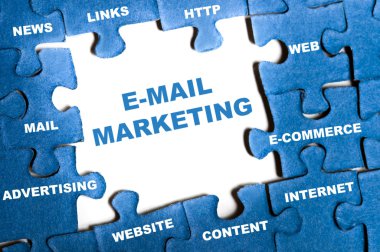 E-mail marketing puzzle clipart