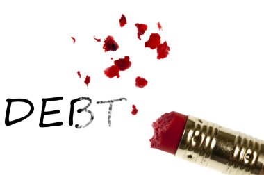 Debt word clipart