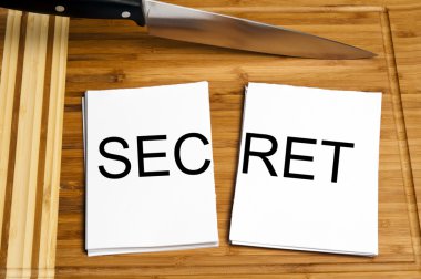 bıçak kağıt sır ile cut