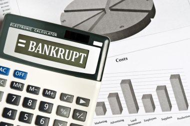 Bankrupt word clipart