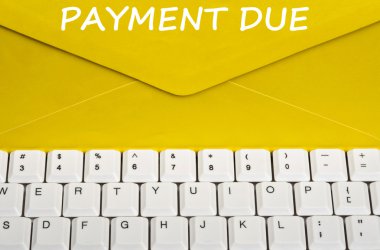 Payment due message clipart