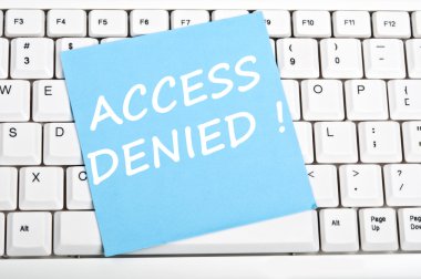 Access denied message clipart