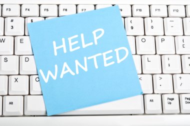 Help wanted message clipart