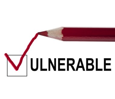 Vulnerable message clipart